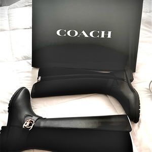 Coach Leather Farrah Boots